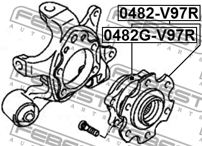 подшипник ступичный зад.! Mitsubishi Pajero IV 06> 0482G-V97R FEBEST