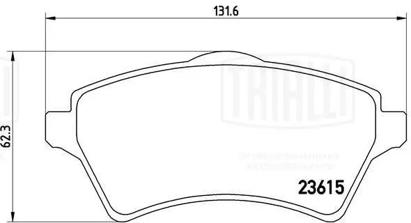 Колодки торм. Land Rover Freelander (98-) диск. перед. (PF 4251) PF4251 TRIALLI