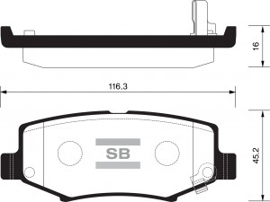 Колодки задние DODGE NITRO 06-12, JEEP COMPASS, WRANGLER, LIBERTY SP2186 SP2186 SANGSIN