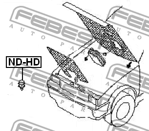 Отбойник капота NISSAN PRIMERA P10 1990-1996 ND-HD NDHD FEBEST