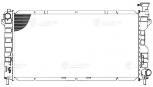 Радиатор охл. для а/м Dodge Caravan (01-)/Chrysler Voyager (01-) 2.4i AT LRc0348 LRC0348 LUZAR