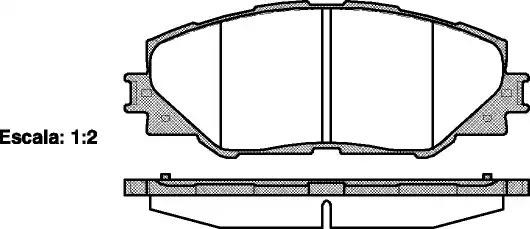 1234 00 D2268-01=224575 SBS [0446542140] !колодки дисковые п.\ Toyota RAV IV 2.0 123400 REMSA
