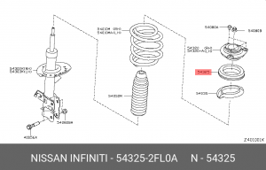 Подшипник опоры амортизатора NISSAN 54325-2FL0A 54325-2FL0A NISSAN
