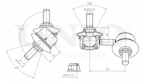 Стойка стабилизатора передняя правая SSP-50069 UNIO