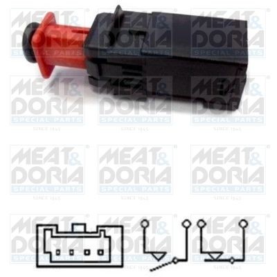 Выключатель OPEL Astra H (05-),Corsa D (06-),Meriva B (10-) стоп-сигнала MEAT&DO 35067 MEAT DORIA