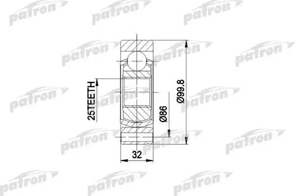 FORD SCORPIO/ GRANADA/ FIAT CROMA правый PCV3002 PATRON