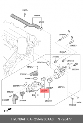 Штуцер 256423CAA0 HYUNDAI KIA