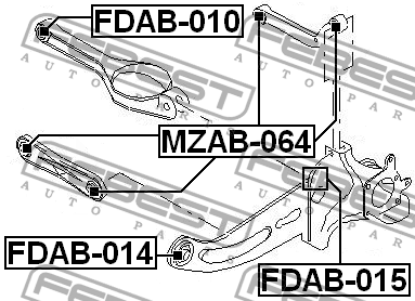 Сайлентблок FDAB-010 FDAB-010 FEBEST