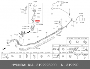 Прокладка 31929-2B900 319292B900 HYUNDAI KIA