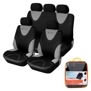 Чехлы для сидений универсал. RS-1k, передн./задн.(9 предм.), полиэстер, черн./се ACS-PP-03 AIRLINE