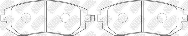 Колодки передние (SUBARU FORESTER 08-/IMPREZA 08-/XV 12-) PN7460 PN7460 NIBK