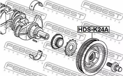 Шкив коленвала HONDA CR-V RE3/RE4 2007-2012 HDS-K24A HDS-K24A FEBEST