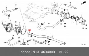 КОЛЬЦО 91314634000 91314634000 HONDA