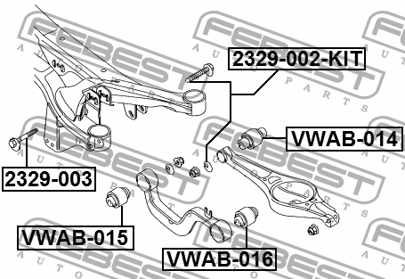 AUDI A3/SEAT LEON/SKODA YETI/VW JETTA 2329-003 FEBEST