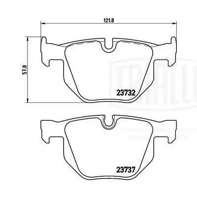 Колодки торм. BMW 5 (E60) (03-)/6 (E63) (03-) диск. зад. (PF 4006) PF 4006 TRIALLI