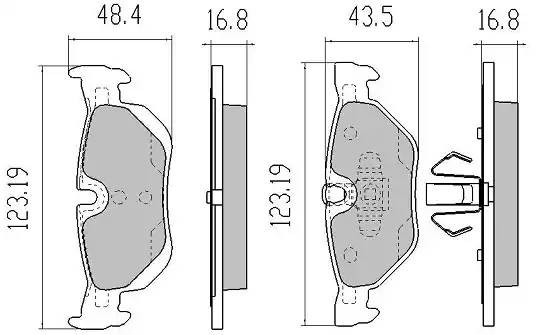 колодки дисковые задние!\ BMW E81/E87 2.5i/3.0i/1.8D/2.0D/2.3D 07> FBP1403 FREMAX