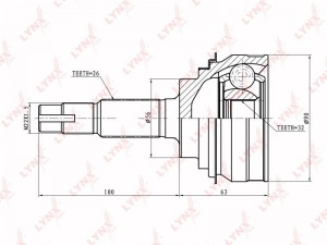 ШРУС наружный подходит для TOYOTA Camry 2.2 91-96 CO-7538 CO-7538 LYNXAUTO