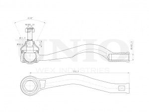 Наконечник рулевой левый SSP-10007 UNIO