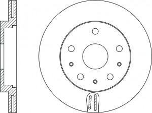 Диск тормозной MAZDA 6 (GG,GY) (02-07) передний (1шт.) NIBK RN1514 NIBK