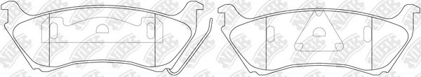 Колодки тормозные MERCEDES (W163) ML230,ML430 задние (4шт.) NIBK PN0144 NIBK