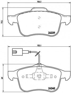 P23103 1183 02 !колодки дисковые п.\ Alfa Romeo 159 1.9JTDM/2.2JTS 05> P23103 BREMBO