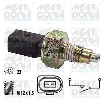 Датчик VW Bora (99-05),Golf AUDI A2,A3,TT включения фонаря заднего хода MEAT&DOR 36009 MEAT DORIA