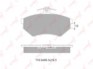 Колодки тормозные дисковые передние BD-1205 LYNXAUTO