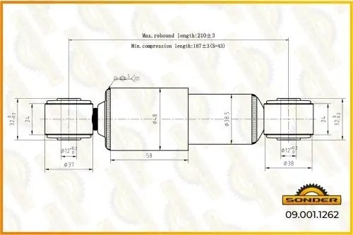 Амортизатор кабины MB о.н 9428900519 — 2 года безусловной гарантии 090011262 SONDER
