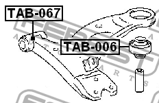 Сайлентблок задний переднего рычага TAB-006 FEBEST