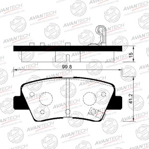 Колодки тормозные дисковые Avantech задние (противоскрипная пластина в компл.) З AV127 AVANTECH