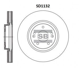 Диск тормозной HYUNDAI ix55 (08-) передний (1шт.) SANGSIN SD1132 SANGSIN