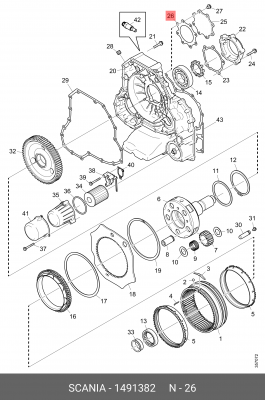 Прокладка 1491382 SCANIA