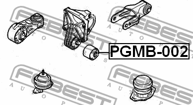 сайлентблок в опору ДВС!\ Citroen C5/XM,Peugeot 406/605/607 3,0 V6 94> PGMB-002 FEBEST