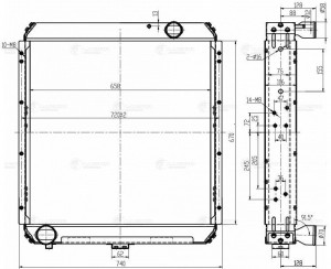 Радиатор водяного охлаждения КАМАЗ 54115 алюмин. (Heavy Duty) (повышенная теплоо LRC 07150 LUZAR