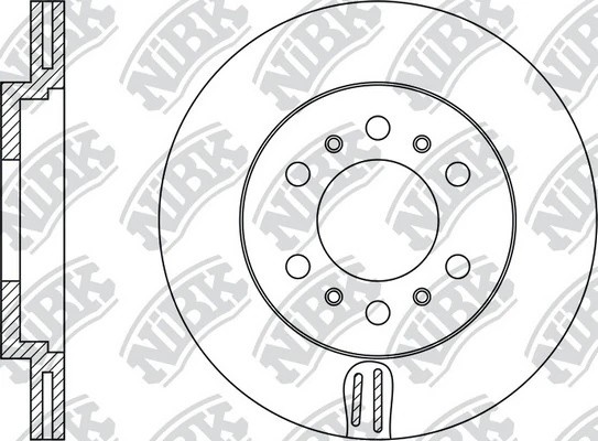 Диск тормозной MITSUBISHI PAJERO 2.5-3.0 90-00/PAJERO SPORT 2.5-3.0 98- передний RN1217 NIBK