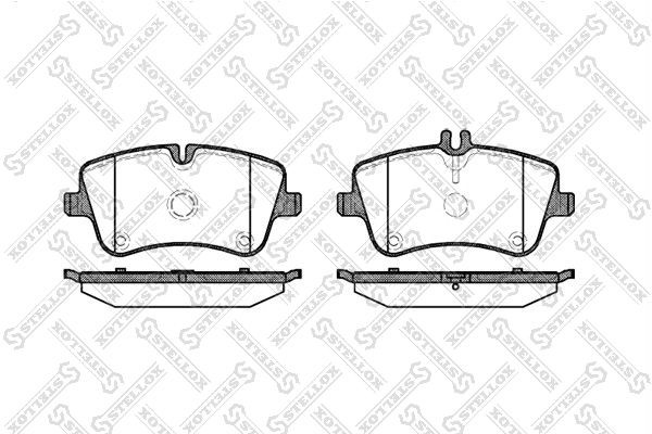 колодки дисковые п.! с антискрип. пл.\ MB W203/S203/CL203/C209 1.6-2.0/2.0CDi/2. 779-000B-SX STELLOX