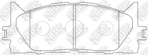 Колодки тормозные TOYOTA Camry V40 (06-) LEXUS ES350 (06-) передние (4шт.) NIBK PN1521 NIBK