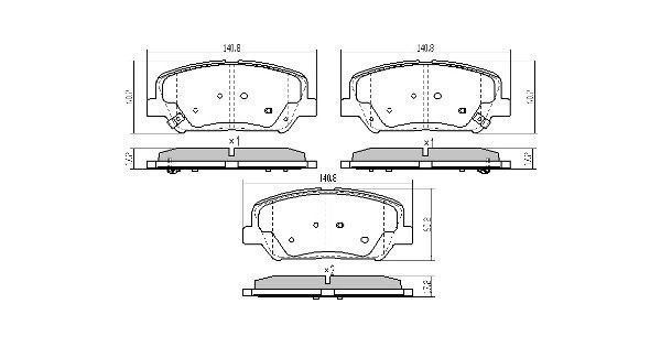 колодки дисковые передние!\ Kia Optima, Hyundai Genesis/Veloster 2.0 10> FBP1897 FREMAX