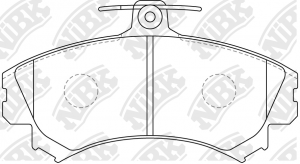 Колодки тормозные дисковые MITSUBISHI CARISMA 9805/COLT 08/VOLVO S40  PN3090 PN3090 NIBK