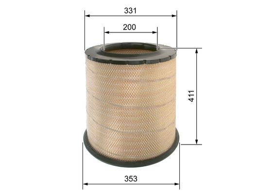 Фильтр воздушный VOLVO 12FM,12FH BOSCH F026400034 BOSCH