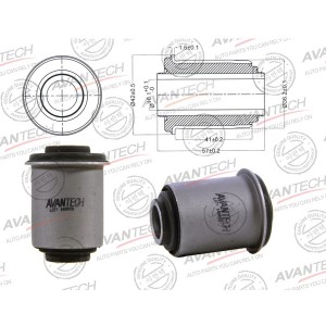 Сайлентблок переднего нижнего рычага передний Avantech ASB0802 AVANTECH
