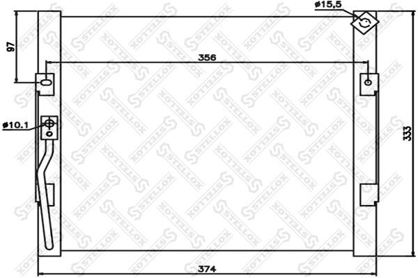 радиатор кондиционера!\ Honda Civic 1.3-1.6i 91-96 10-45654-SX STELLOX