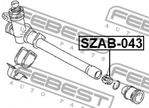 Опора рулевой рейки SUZUKI WAGON R+ RC410(E27)/RC413(E35) 2004-2008 SZAB-043 SZAB-043 FEBEST