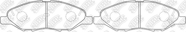 Колодки тормозные NISSAN Cube (02-08),March (02-10) передние (4шт.) NIBK PN2452 NIBK