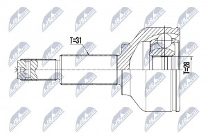 ШРУС наружный! к-кт MODEL 310 \ Ford Transit 2.2TDCI 12> NPZFR052 NTY