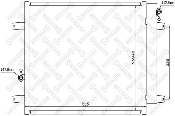 радиатор кондиционера!\ VW Sharan, Ford Galaxy 1.8-1.9TDi 95> 10-45217-SX STELLOX