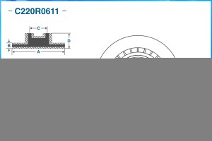 Тормозной диск задний левый C220R0611 C220R0611 CWORKS