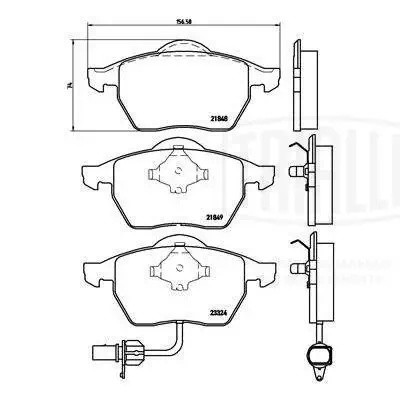 Колодки торм. VW Sharan (95-) диск. перед. (в компл. с датчиком) (PF 4207) PF4207 TRIALLI