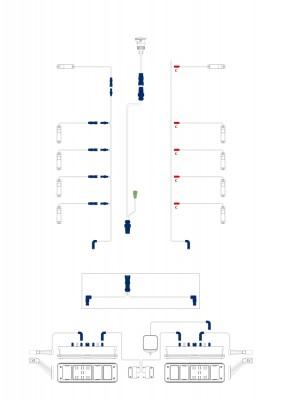 фонарь задний многосекц!LH 6-секц. прямоуг.черн корпГибрид ламп с LED секциями\K 2VP340961-011 HELLA
