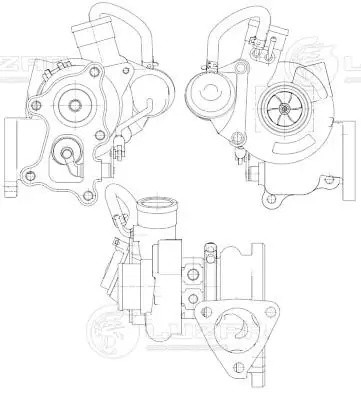 Турбокомпрессор для а.м Hyundai H1 Starex (00-) 2.5TD ,D4BH] (LAT0836) LAT0836 LUZAR